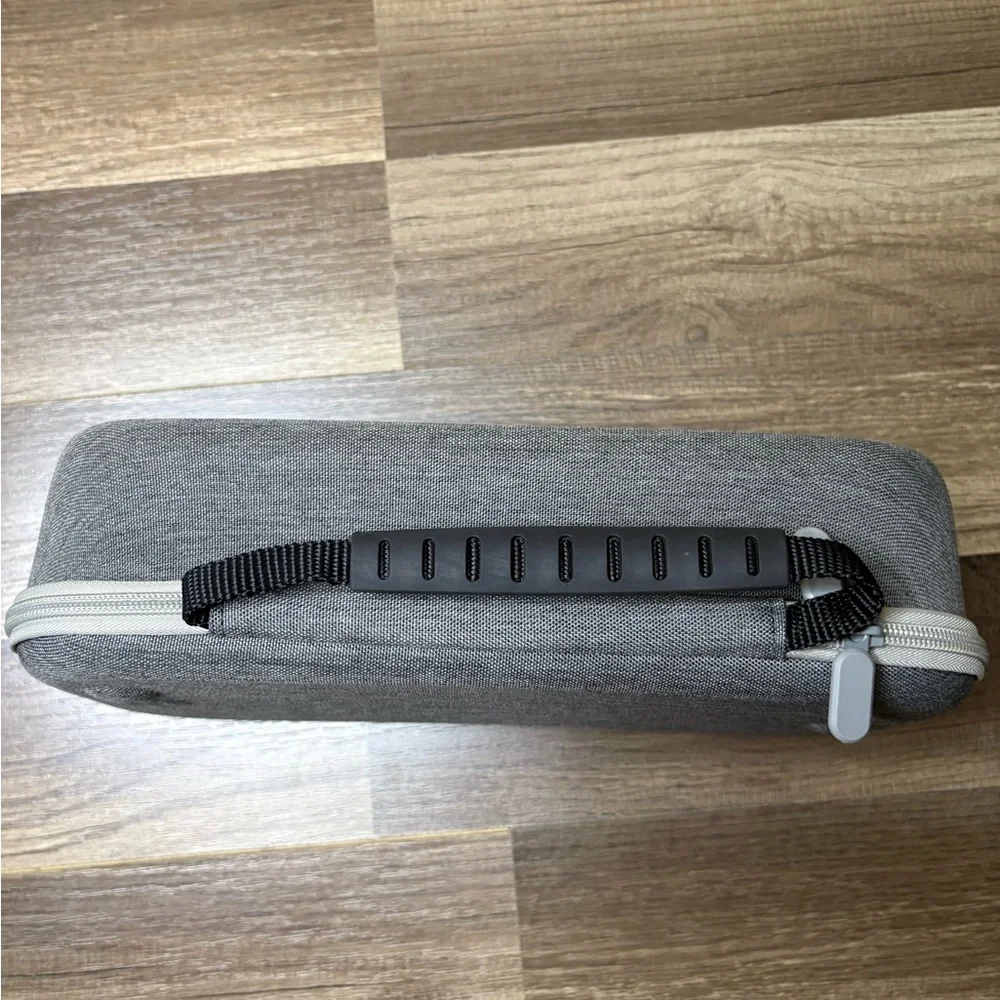 Gray Canvas Carrying Case for Nintendo Switch Console, Padded with Partitions